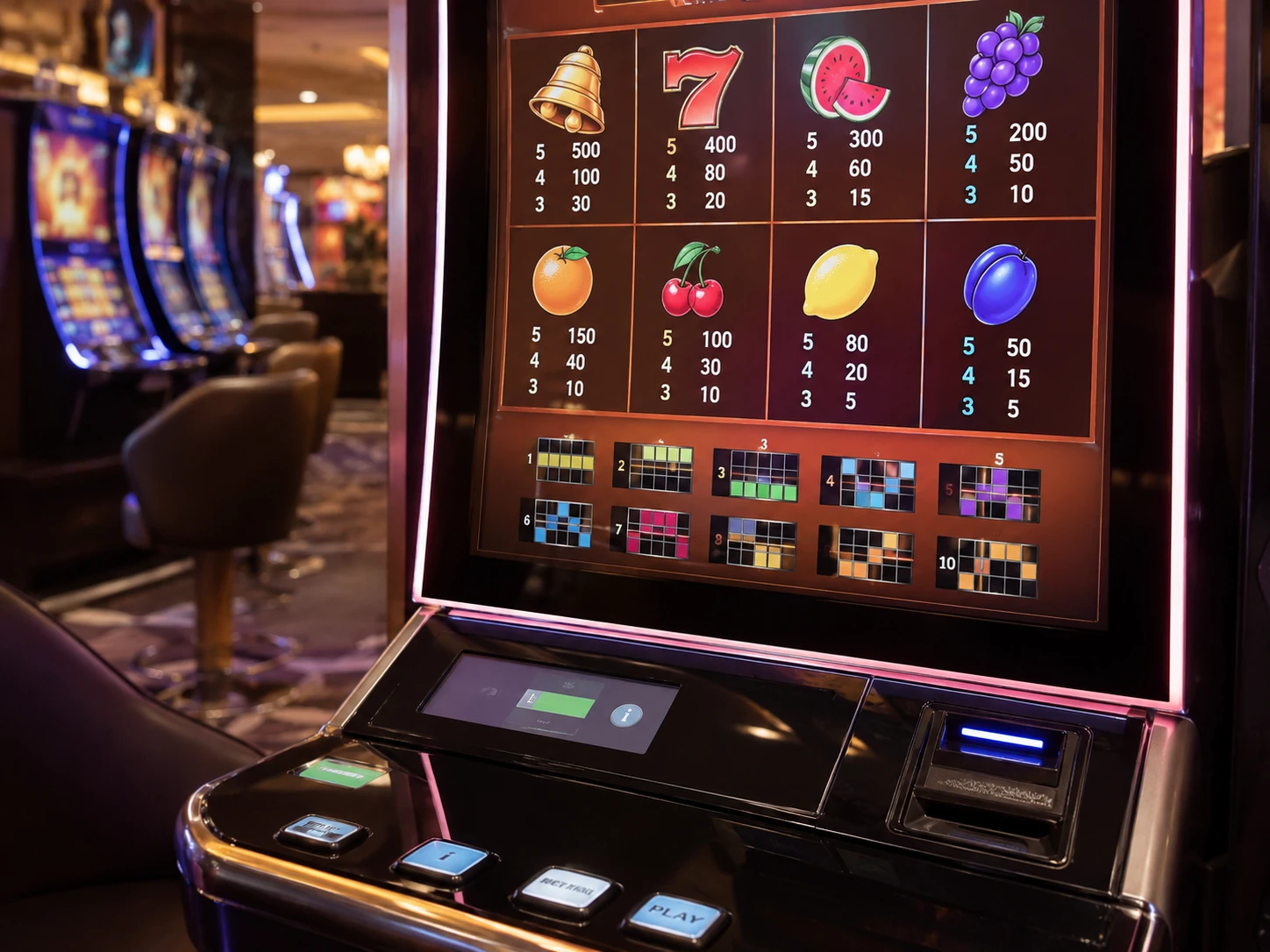 Таблица выплат (paytable) и множители символов в слоте
